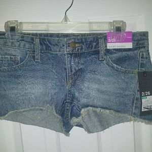 Women's size 2 denim jean cutoff short shorts